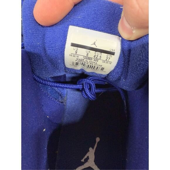 Size 9 - Nike Air Jordan XII 12 Deep Royal 2016 Retro 130690-400 - Picture 8 of 9